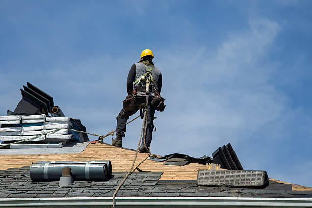 Professional Gutter Installation technician working in Newmarket, NH